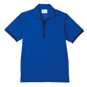 CR129色が豊富ポケットいっぱい介護用ケアワークシャツ男女兼用(E95C5)[ロイヤルブルー]