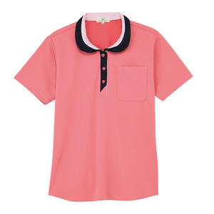 CR195レディス明るく元気なポップカラ―介護用ニットシャツ(E100)[ピンク]