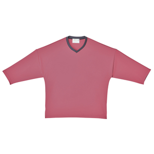 CR843レントゲンに写り込みにくい胸当て付き検診シャツ(E100)[ピンク]
